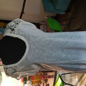 Lace shoulder blouse